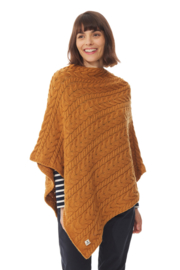 Mousqueton Mabilies Kabelgebreide Poncho - Curry