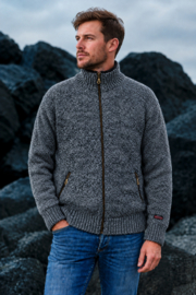Norwool Noors Vest  - 100% pure nieuwe scheerwol - donkergrijs/zwart (uniseks)