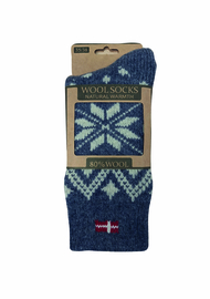 Woolwear wollen sokken 80% - Denim
