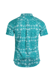 Weird Fish  MALIBU Organic SS Printed Shirt - Viridis SS22