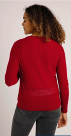 Weird Fish Curran Lightweight Slub Cardigan - Garnet