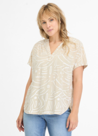 Ragwear Kinzie Print (tex) blouse - Ecru