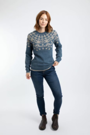 Weird Fish Miska Fair Isle Jumper - Navy