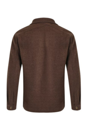 Weird Fish Charles Plain Over Shirt - Mocha