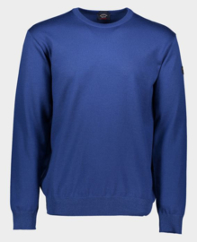 Paul & Shark 4 seasons merino wool round neck pull cobalt blue