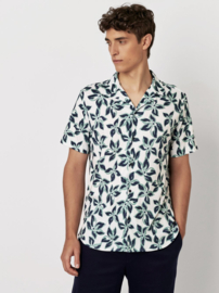 Desoto Casual Lido Hemd - green blue leaf