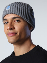 North Sails Cotton Blend Beanie - Medium Grey Melange AW22