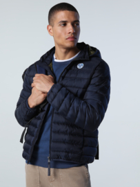 North Sails Skye Hooded pufferjas - Navy Blue AW22