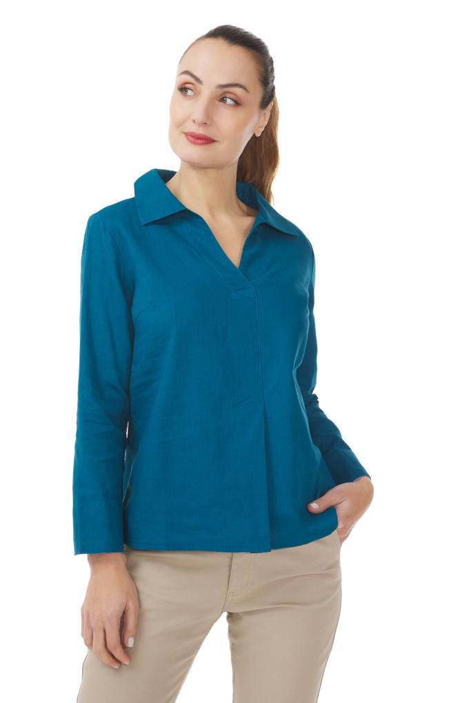 Mousqueton Rozan linnen blouse - Abysse
