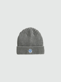 North Sails Cotton Blend Beanie met Fleece - Medium Grey Melange AW22