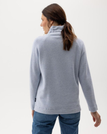 Holebrook Angelika WP Gebreide winddichte trui in wolmix - Illusion Blue