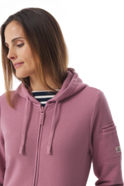 Mousqueton Traou Hoody Sweater met rits - Orchid