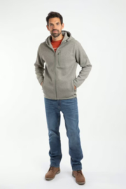Weird Fish LOCKIE  Full Zip Bonded Fleece - Limestone