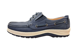 Sommerset Somerton Leather Boat Shoe Slip in / Instapper - Navy