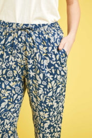 Weird Fish Tinto Eco Viscose Printed Trousers - Ensign blue