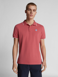 North Sails Poloshirt met print - Nantucket Red SS22