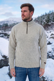 Norwool Noorse Trui - 100% pure nieuwe scheerwol - ecru gemêleerd (uniseks)