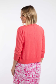 Weird Fish Limon Outfitter Cardigan - Flamingo