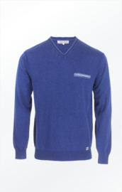 Piece of Blue V-neck pullover - Dark Indigo Blue