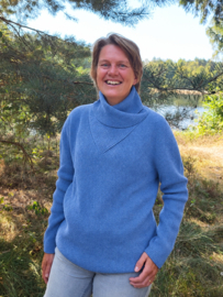 Emerald DEGERÖ Roll Neck Wool Sweater - Light Blue