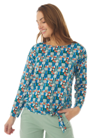 Mousqueton Kanel Blouse print drapeaux myosotis