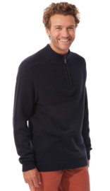 Mousqueton POMPER 1/4 zip Sweater - Marine