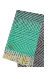 Weird Fish Jadida Eco Brushed Zig-Zag Scarf - Navy
