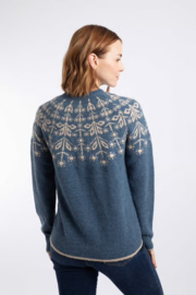 Weird Fish Miska Fair Isle Jumper - Navy