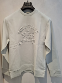 Paul & Shark Sweater with embossed logo - light grey