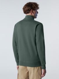 North Sails Full Zip Sweatshirt with Logo- Military Green