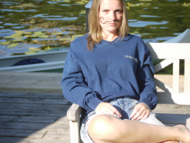 Piece of Blue V-neck pullover - Dark Indigo Blue