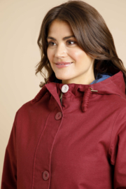 Weird Fish BEATRIX Wadded Waterproof Coat - Pinot Wine