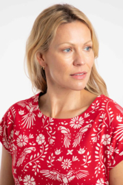 Weird Fish Paw Paw Printed Jersey T-Shirt - Rich Red