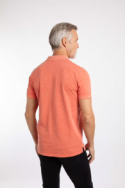 Weird Fish Indy Garment Dyed Polo - Dark Coral