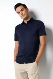 Desoto Casual Kent Hemd - navy piqué