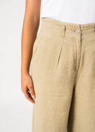 Saint James Chloe wijde linnen broek - Amandier