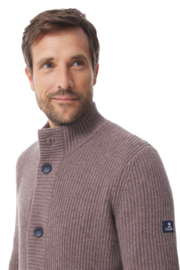Mousqueton Saintjean wollen vest met knopen - Pecan