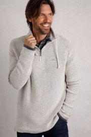 A Weird Fish Cruiser 1/4 Zip Eco Macaroni Sweatshirt - Ecru