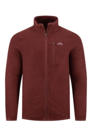 Weird Fish Transom Full Zip Eco Macaroni - Pinot Red