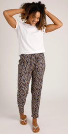 Weird Fish Tinto Eco Viscose Printed Trousers - Dark navy