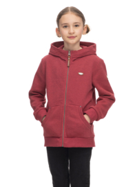 Ragwear Nesie Zip Vegan Hoody Sweater - Raspberry