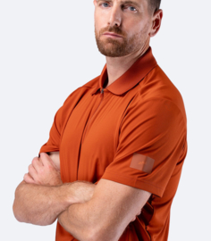 Zhik Mens UVActive™ Short Sleeve Polo - Red Earth