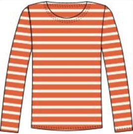 Saint James Meridame II Breton Striped shirt - Confit/Ecume