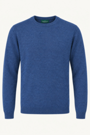 Emerald Style wollen trui met ronde hals uit 100% nieuwe lamswol - Indigo Marl
