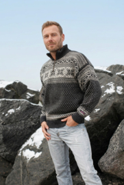 Norwool Noorse Trui  - 100% pure nieuwe wol - donkergrijs (uniseks)
