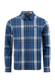 Weird Fish Lando Long Sleeve Check Shirt - Bright Navy