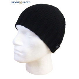 Henri Lloyd Knitted Beanie Soft Wool - Grey / Black