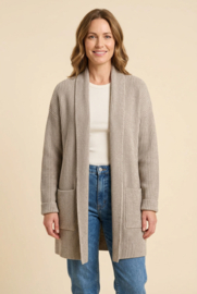 Emerald Myre Wool CARDIGAN 100% Wollen Vest - Natural