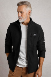Weird Fish BERHAN Full Zip Fleece Lined Eco Macaroni - Black