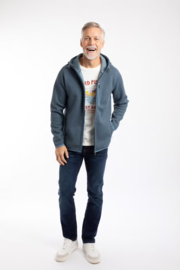 Weird Fish LOCKIE  Full Zip Bonded Fleece - Blue Mirage